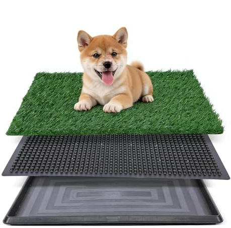 Konstgräs hundtoalett för små hundar, premium valptoalett för lägenhet och balkong, tvättbar, återanvändbar träningsmatta för inomhus och utomhus, 40 x 60 cm