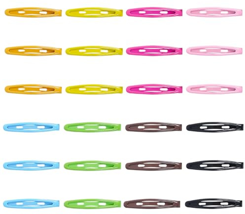 TRKETK 24 Piezas Pasadores para el Pelo para Mujer Pinzas Finas Cortas de Metal Antideslizante Pinzas para el Pelo Multicolor Bonitos Accesorios para el Cabello para Mujeres y Niñas