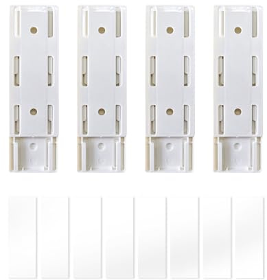 4 piezas de fijación de pared sin taladrar, soporte de cable de pared para paredes y oficinas, fijación de pared multitoma autoadherente, fijación de pared, para sala de estar, cocina, oficina