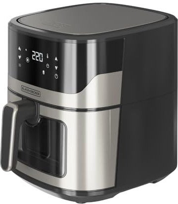 BLACK+DECKER - Freidora de Aire 8L, 2000W, 8 Programas, Dehydrate, Ventana