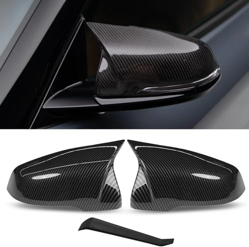 TTCR-II 2PCS Carcasa Retrovisor para X1 F48/X2 F39/1' F40/2' F44/Z4 G29 | Cubierta Espejo X1 F48 2016-2022,X2 F39 2018-2023,Serie 1 F40/Serie 2 F44 2019-2024,Z4 G29 2019-2023 Carcasa Espejo-Carbono