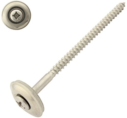 200 Stück Spenglerschrauben mit EPDM Dichtscheibe - 20 mm - Kreuzschlitz (POZI) PZ - 4,5x100 mm DIN7995 Edelstahl A2 V2A - SC-Normteile