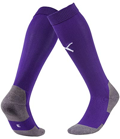 PUMA herr Fotboll Strumpor Team Liga Socks Core, Prisma violett-Puma vit, 4