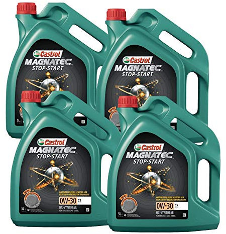 Motorenöl MAGNATEC 0W-30 C2 [4x 5 L] von Castrol (SET15B3E520L) Öl Schmierung Motorenöl