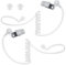 lasuroa 2pcs Cosplay Spy Earpieces Toy, Fake Earpieces with Replacement Earplugs, Agent Security Guard Cosplay Gear Gadgets Costume Accessories for Kids Men Women Party Favors