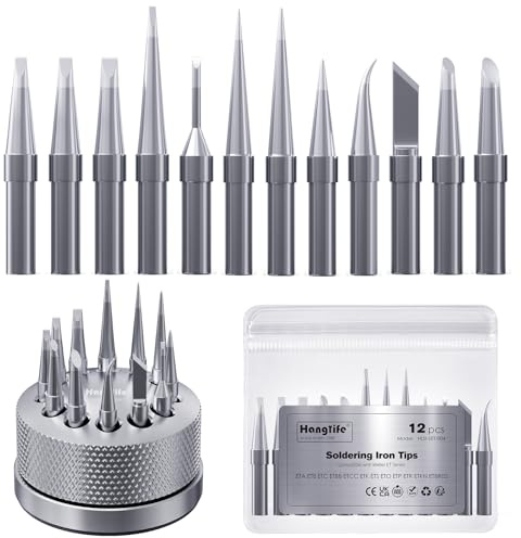 HANGLIFE ET Pointes Fer à Souder avec Support pour Weller WE1010NA WES51/50 WESD51 WCC101 PES51/50 WEP70 LR21 et Stations à Souder/de Fer à Souder – Pointes de Rechange pour Soudage Weller