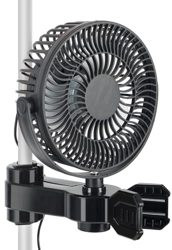 XLSBZ Ventilateur de culture 3,5 W avec clip, oscillant USB, moteur EC, pour tente, petite serre
