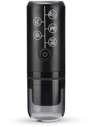 Ksikdeg Machine à expresso portable rechargeable avec chargement USB, texture adaptée pour les voyages