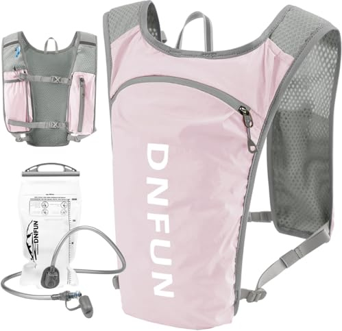 DNFUN Laufweste Damen Herren,verstellbare Trinkweste mit 1.5L Trinkflasche,5L Running Vest Trinkrucksack für Laufen,Jogging