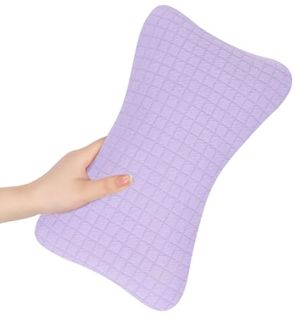 Blublu Park minikudde för att sova, 30 cm x 18 cm liten bröstkudde för småbarn, nacke, handled, ländryggen och knän, husdjurskudde (lila – 1 styck ny)