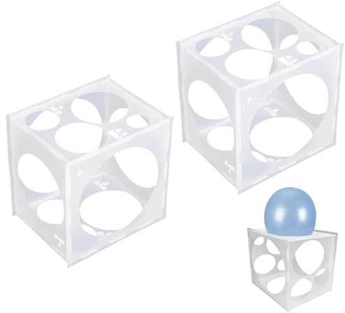 Collapsible Plastic Balloon Sizer Box,Balloon Size Measuring,Convenient Balloons Measurement Box,Dimensional Measurement Tool Accessories,2-10 Inch Balloons Size Measuring Tool 11 Holes 2 Pcs Oyiclyea