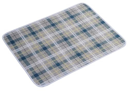 Odot Traverse Letto Riutilizzabili, Traverse Letto Trapuntato Incontinenza Impermeabile Tappetino Assorbente Anziani Materassino per Incontinenza Traspirante (Gingham c,115x150cm)