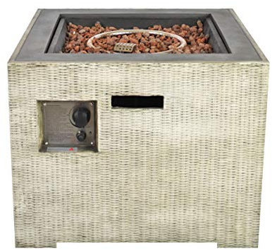 Clifton Gaskamin Standard Plus gasugn trädgårdskamin terrasskamin utomhuskamin olika mönster (rotting silver)
