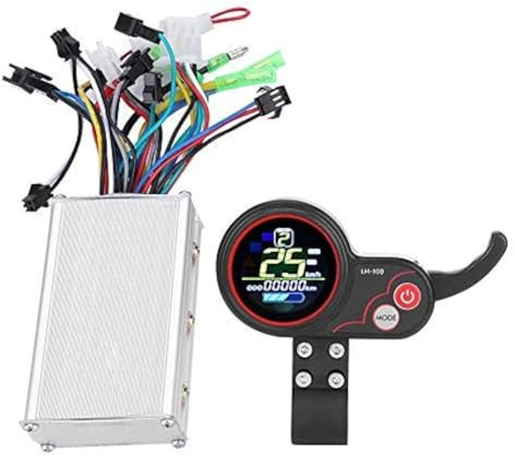 Nikou Electric Bike Controller, LCD Display Control Panel With Variable Speed Switch Accessory Brushless Controller for Electric Scooter(36V 250/350W Color Screen Dual Mode)
