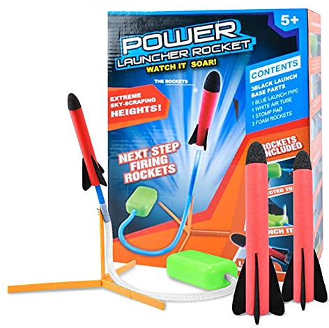 HONGECB Raketenwerfer, Druckluftrakete Spielzeug, Schaumraketen, Outdoor Spielzeug Für Kinder, Für Familienparty Aktivitäten Spielzeug Für Draussen, 3 Stücke
