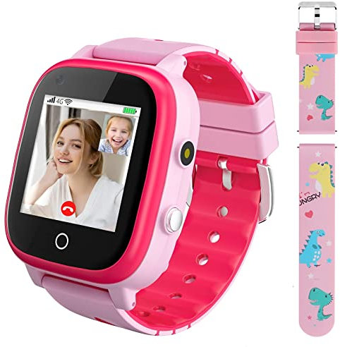 Smart Watch for Kids Boys Girls, Upgraded Game Smartwatch with HD Touch Screen Call, Camera, Video Recorder & Player, Music MP3 Player,50 Games,(Build-in SD Card) - Children Gifts Age 3-14 (Pink)