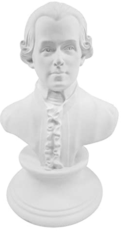 Alipis Mozart Scultura Classica Europea Statua Busto in Resina Sintetica Bianca Funzione di Oggetto per Esercizi di Disegno per Decorazione da Tavolo e Sala Espositiva