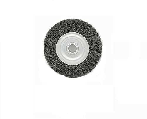 Cepillo de rueda de alambre de acero, 100 x 16 mm, cepillo de alambre redondo giratorio para limpiar óxido, pelar y abrasivo
