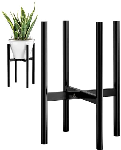 Supporto piante regolabile, Portavaso in metallo per interni ed esterni | Adatto a vasi di diverse dimensioni. Ideale per casa, balcone e giardino con struttura resistente e stabile.