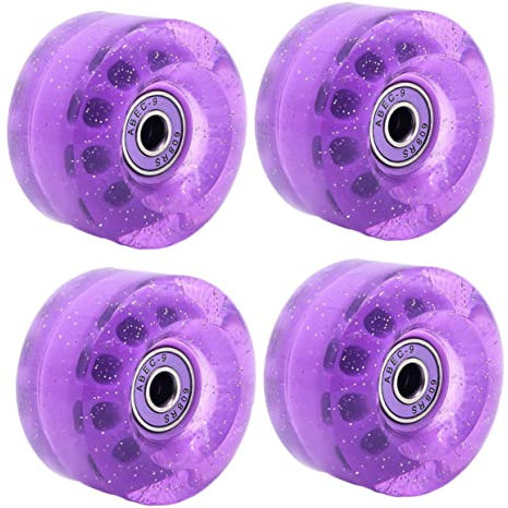 Garneck 4stücke Rollschuh Räder Transparent Für Straße Und Gehweg Farbiges Rollschuhrad Zubehör Professionelle Skate Für Beton Und Asphalt