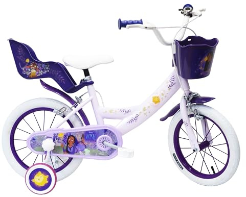 A.T.L.A.S. Mädchen Mädchenfahrrad, 35,6 cm (14 Zoll), Motiv: Wish, Asha und der Gute Stern Von Kinderfahrrad, Violine, 14''