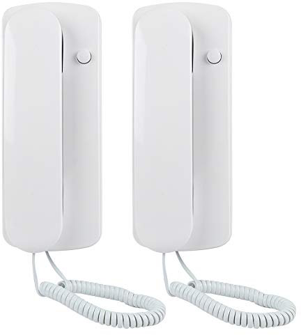 2Pcs Cablato Ac Dc Citofono Bidirezionale, Villa Home Office Citofono Non Visivo, per uffici, magazzini, famiglie, ecc., Distanza di funzionamento 100 m, 22.2 * 8.7 * 7.3cm