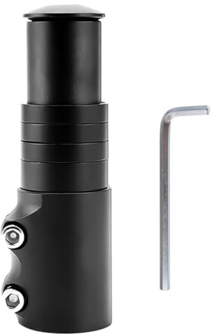 Voarge Lenkererhöhung für Fahrrad, MTB, Verlängerung, verstellbar, Verlängerung für Fahrradvorbau aus Aluminiumlegierung, Verlängerung für Rennrad, BMX (schwarz, 28,6 mm)