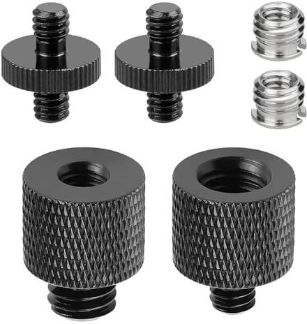Riceel Stativadapter 1/4 auf 3/8 Zoll Gewindeadapter, Schraubeadapter für Kamera, Mikrofonstativ