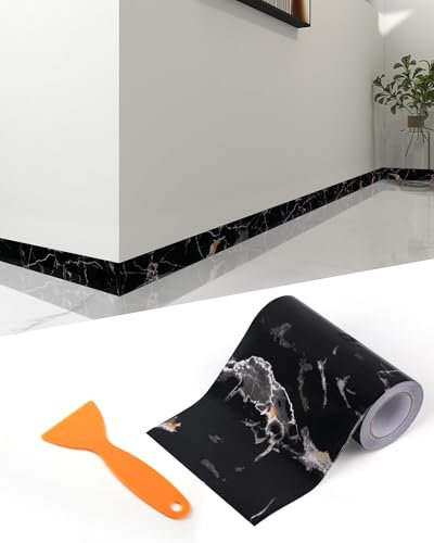 FBBULES Bordo Autoadesivo Adesivo per Pareti in PVC Decorativo Bordi Pannelli Adesivi Striscia Adesiva Muro per Soggiorno Camera da Letto Bagno Cucina Piastrelle