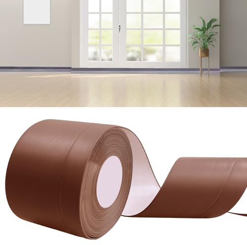 DIKARIYA Plinthe Souple Autoadhésive 6m Marron Plinthe Adhesive 50x20mm