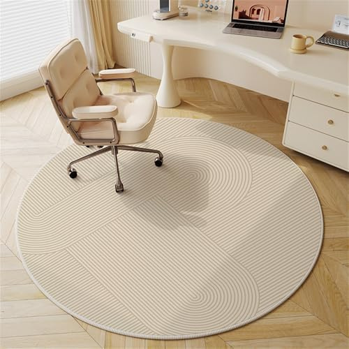 Odot Runde Bodenschutzmatte Bürostuhl, Bürostuhl Unterlage Diverse Größen Schreibtischstuhl Unterlage rutschfest Bodenschutzmatte Gaming Teppich für Hartböden Büro (Geometrie,120cm)