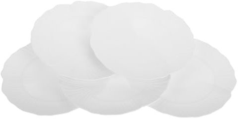 Holibanna Piatti Da Portata Infrangibili Bianchi in Plastica Per Gnocchi E Snack Stoviglie Riutilizzabili Per Feste E Cena Piccoli Piatti Portatili