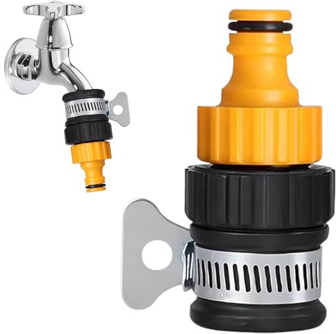 EujRcf Tap to Hose Connector, Detachable Hose Adapter, Universal Fit for Kitchen Taps, Suitable for Gardening, Car Washing and Cleaning Tasks, Easy Connect and Disconnect