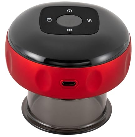 Elektrisches Cupping Set, Neues Cupping Gerät mit 12 Modi, Elektrisches Cupping Therapie Set geeignet für Hals, Schulter und Rückenmassage, Schröpfen Elektrisch Kit Professional Cupping Machine (Rot)