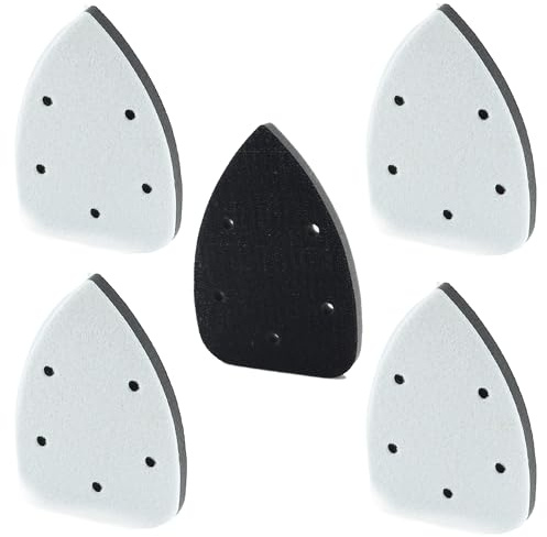 5pcs Mouse Detail Sanding Interface Pad 140mm*90mm 5 Holes Foam Interface Mouse Sander Sandpaper Backing Pad ﻿
