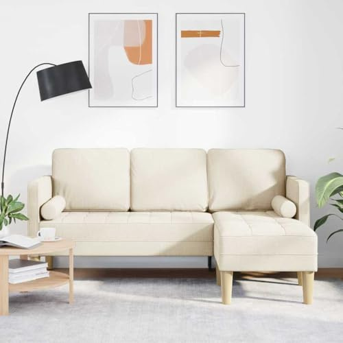 Emmtore Sofa 3-Sitzer L-Form Wohnzimmer Stabiler Buchenholzrahmen Modernes Design Stilvoll Langlebig Platzsparend Leinen 160 cm