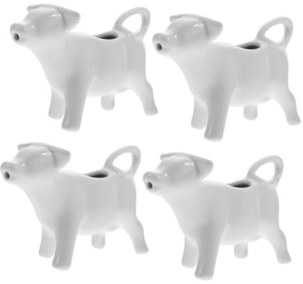 SOLUSTRE 4pièces Pichet à Lait Céramique Avec Poignée Pot Pour Café Pichet De Service Pour Sauces Et Autres Ustensiles De Cuisine
