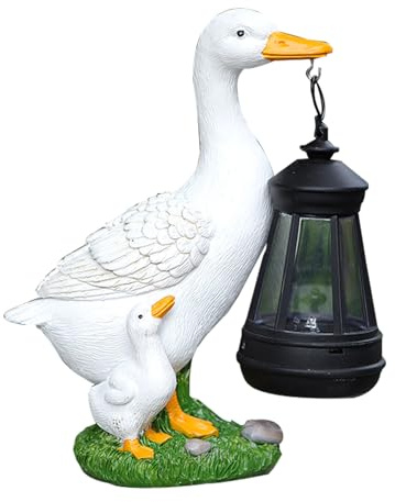 Zunetsutock Lanterna Solare - Statua Ornamentale Giardino | Luci Simpatica per Cortile Esterno Portico Prato Balcone Patio Decorazione Notturna Atmosfera Luminosa Illuminazione