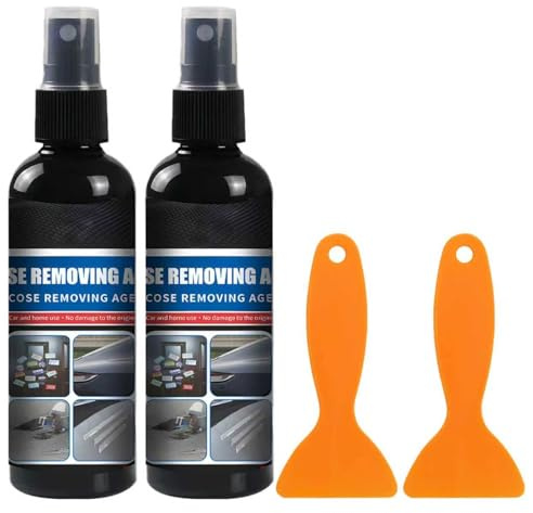 ZhongShuang 2 Stück Klebstoffentferner Extra Stark Per Entfernt Schnell Hartnäckige Klebereste-100ml，Der Aufkleber Und Etiketten Effektiv Von Oberflächen Entfernt- Etikettenlöser Spray