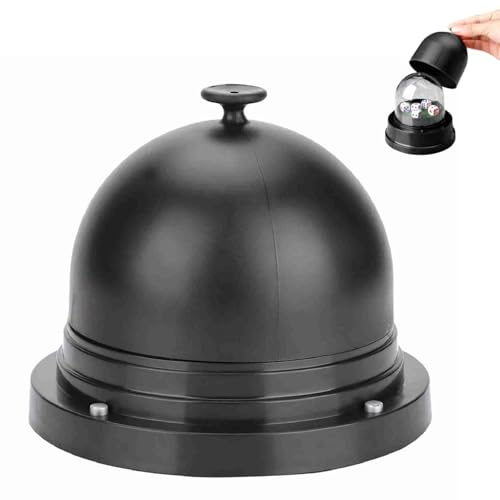 Ensemble de gobelets à dés Porte-Bonheur automatiques avec 5 dés, gobelet à roulettes Automatique en Plastique Transparent et réutilisable, Anti-piège, Ktv Pub, Noir