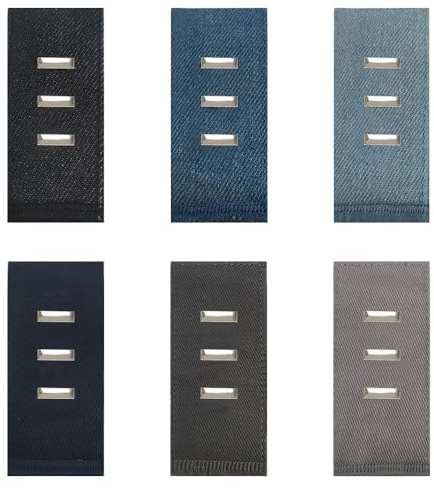 TRKETK 6 Stück Hosenbunderweiterung Einstellbar Hosenbunderweiterung Anzughosen Trouser Extender Mehrfarbig Hosenknopf Verlängerung mit Metallhaken für Männer Frauen Jeans Röcke Hosen