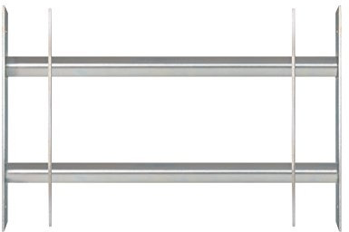 Alberts 563677 Inferriata per finestre Secorino Basic, estendibile per finestre esterne, griglia antieffrazione, zincata blu, 300 x 500-650 mm