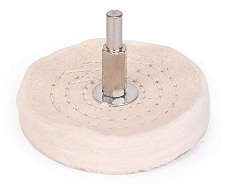 Polierscheiben POWERTOOL 100 mm T-Form lose Blatt Polierscheibe für Bohrmaschine mit Griff, weiß
