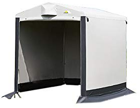 DWT Gerätezelt Winterfest Store 170 x 205 cm PVC Beistellzelt freistehend Outdoor Lagerzelt Fahrradgarage wasserdicht vorratszelt küchenzelt