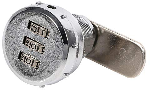 GOTOTOP Cerradura de leva con combinación de código de 3 dígitos Aleación de zinc Plata Práctico gabinete Cerradura codificada con contraseña de seguridad Gabinetes domésticos Cajones(1#)