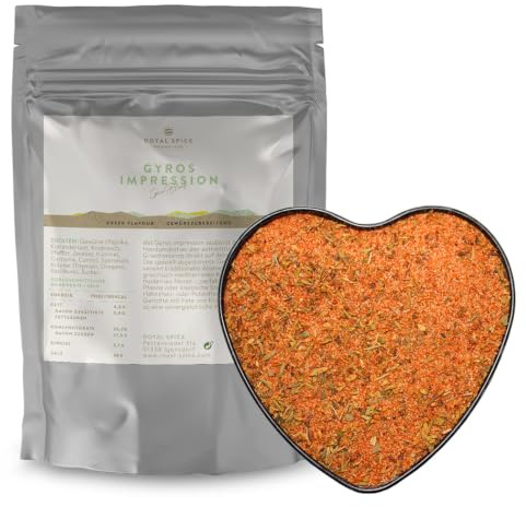 Royal Spice Gyros Impression 300g - Gyros Gewürz, Döner Gewürz & Grillgewürz - Griechische Gewürzmischung & Gyrosgewürz für Gyros, Döner Fleisch/Drehspieß, Souvlaki, Leber, Steak, Lamm & Feta
