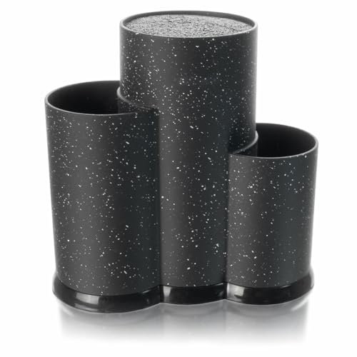 Universal Messerblock Messerständer Messeraufbewahrung Utensilienhalter herausnehmbarer Borsteneinsatz Besteckbehälter Küchenzubehör Spülmaschinenfest