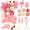 iDattel Natürliche Getrocknete Blumen,Blumen Natürliche Gemischte,DIY Natürliche Getrocknet Blumen Set für Kunst Basteln DIY Harz Scrapbooking Handwerk Karten Machen（Rosa weiße）