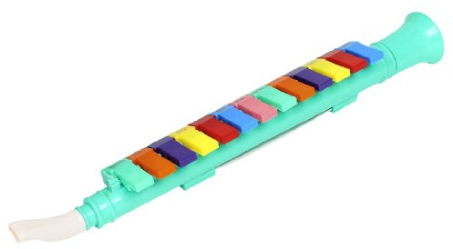 Ruilogod 13 Tasten Kunststoff Melodica Mund Orgel Tragbare Wind Klavier grün