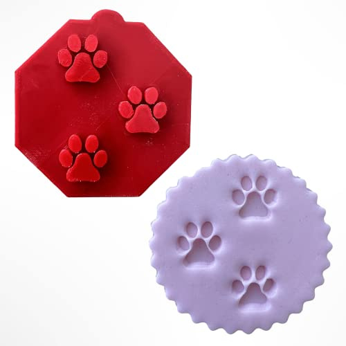 Paw Prints Fondant Stamp Debosser Cupcake Icing Cookie Decoration Cake (Small - 6cm)